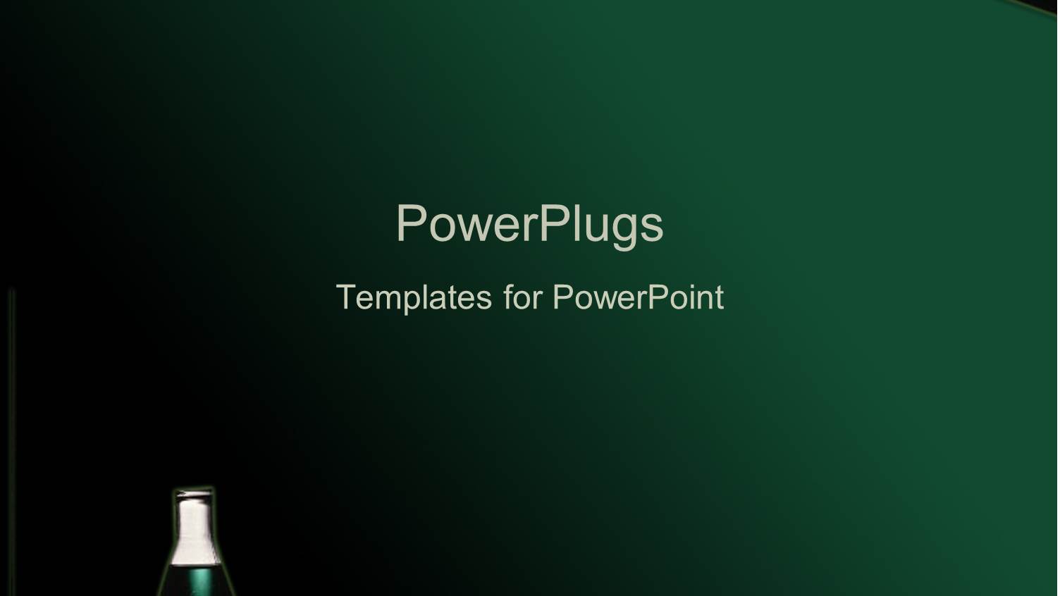 a Paor of Scientific Beakers with Greenish Background