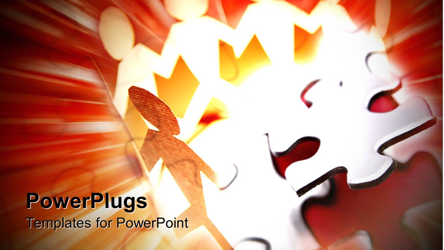 Paper Figures Holding Hands Around Puzzle Adding Last Jigsaw Puzzle Piece