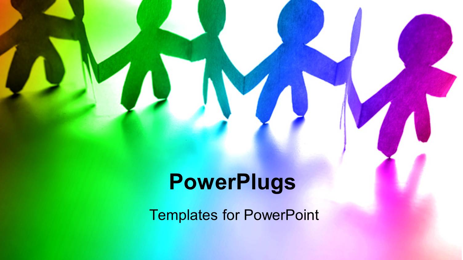 Paper People Hold Hands on Colorful Background Depicting Unity