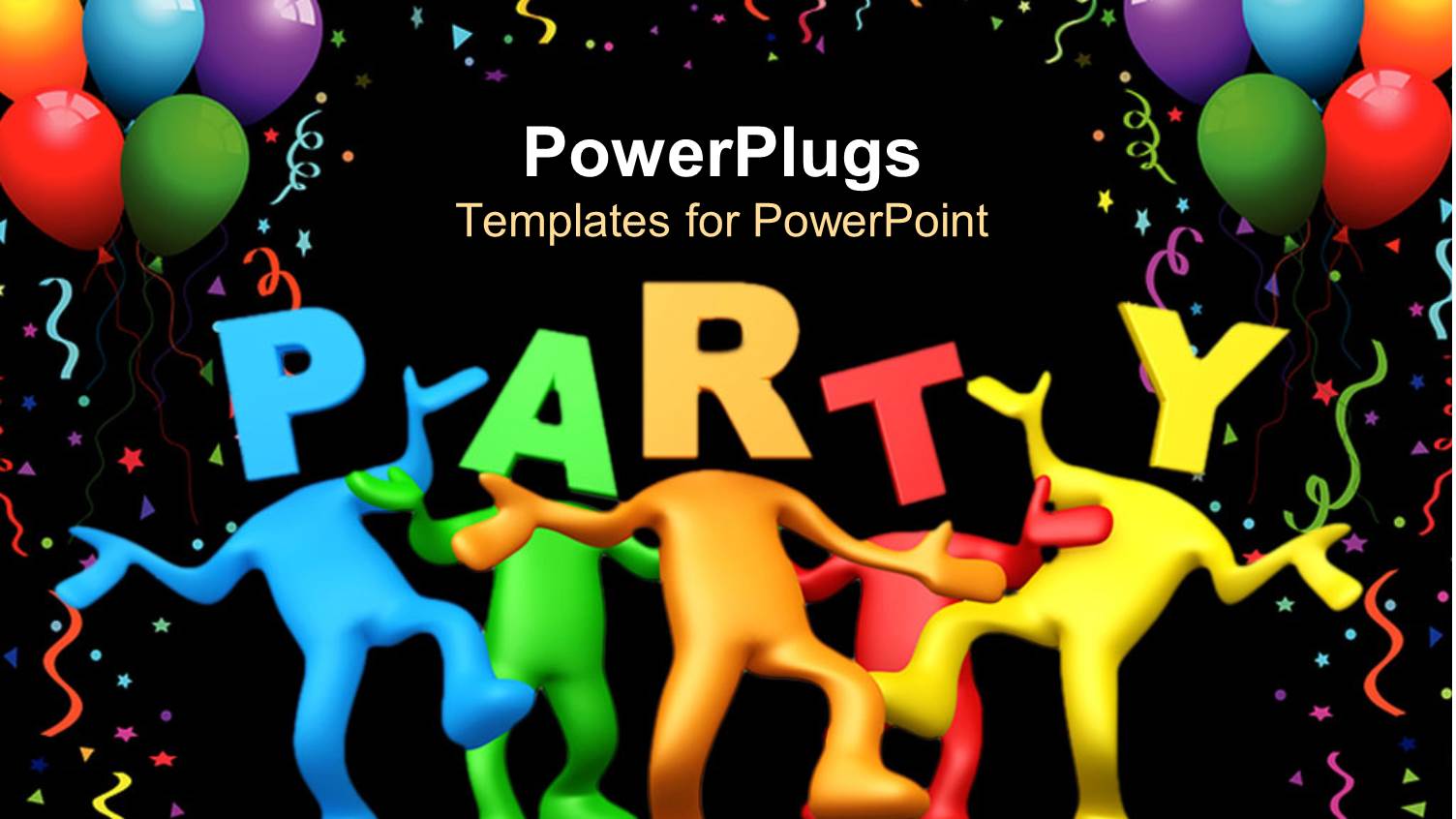 Party Celebration Balloons Birthday  Dancing Black Background