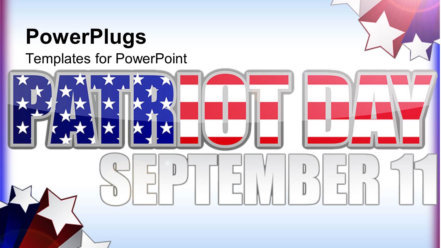 Patriot Day Text with American Flag Pattern for September 11 Remembrance