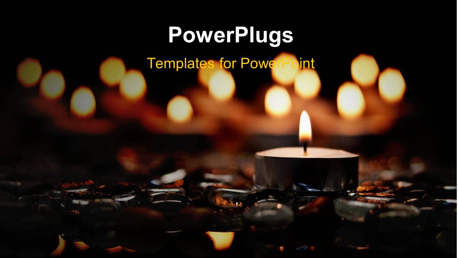 Peace and Serenity Conceptual Depiction with Candles and Stones