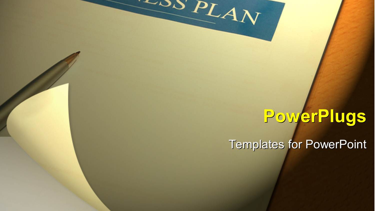 a Pen Placed Over the Business Plan with Brown Color