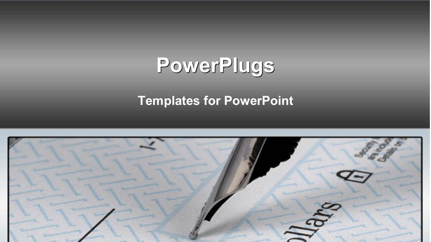 Pen Top Writing Amount on Blank Check, Bills, Finance, Debt