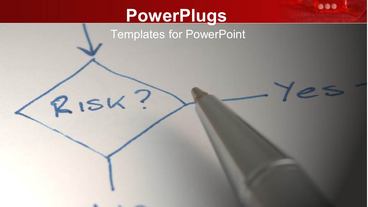 Pen Writing Diagram of Risk with Yes and no Answers on White Paper with Red Frame