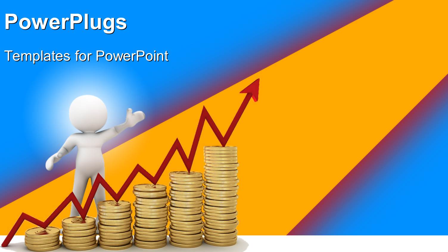 a 3D Character Climbing an Ascending Stack of Coins