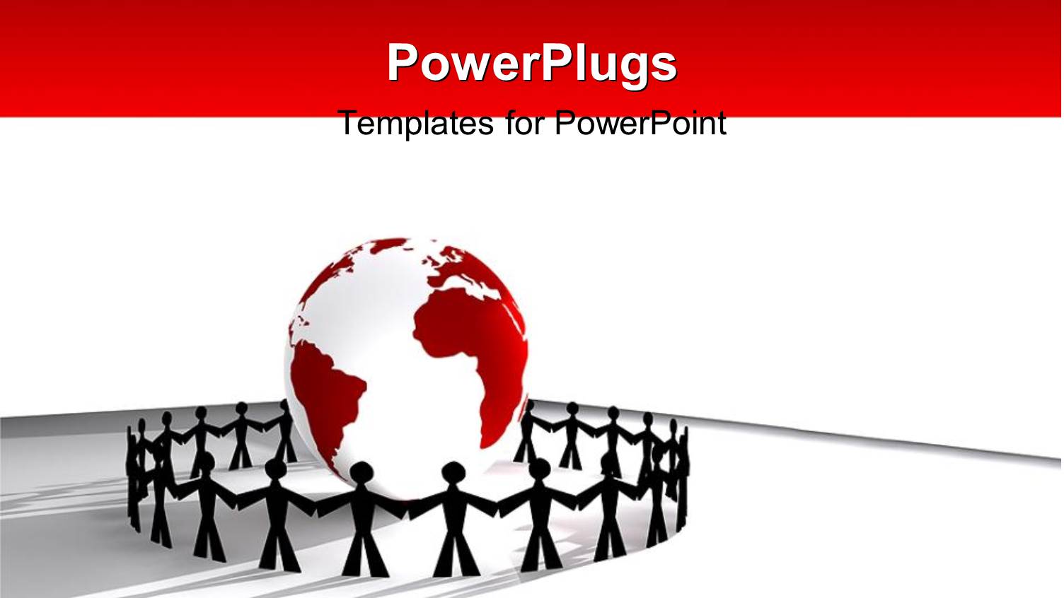 People Holding Hands Around the World Globe Global Collaboration on Red Background