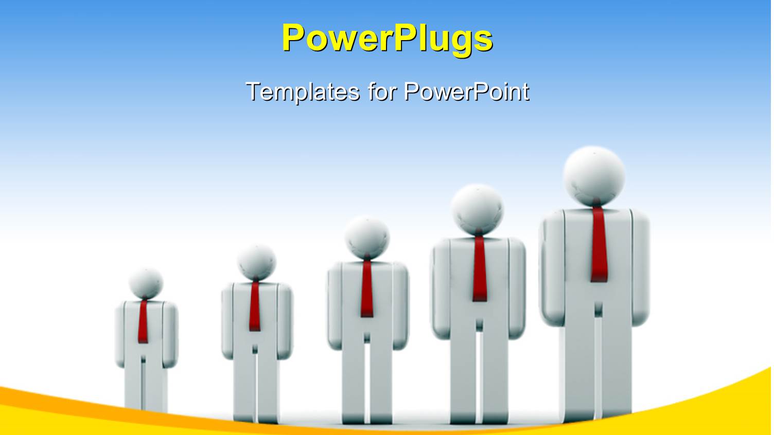 People Icons Growing in Size Depicting Growth with Blue Color