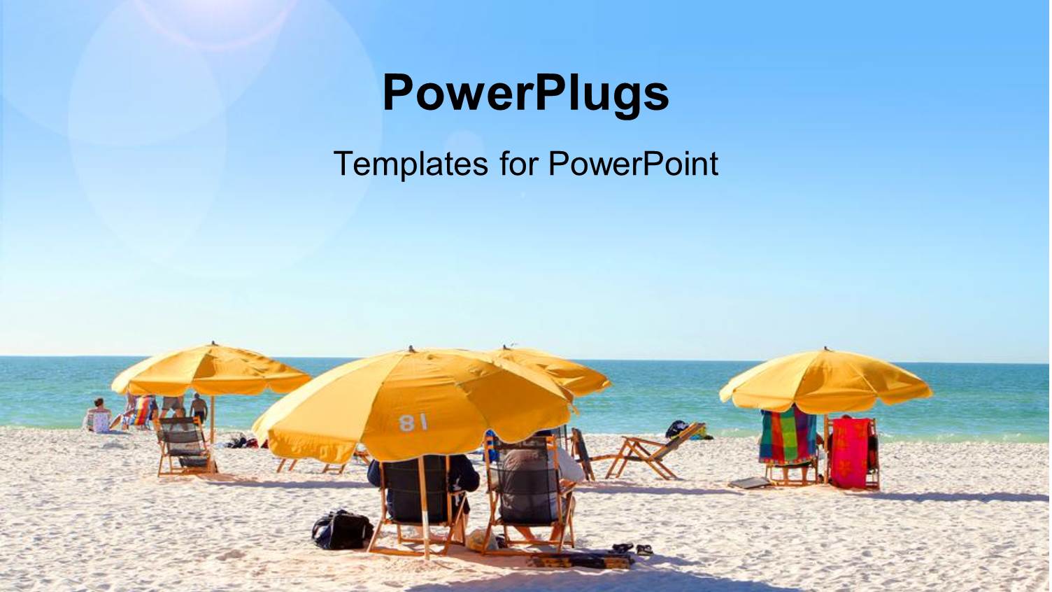 People Relaxing Under Beach Umbrellas by Ocean