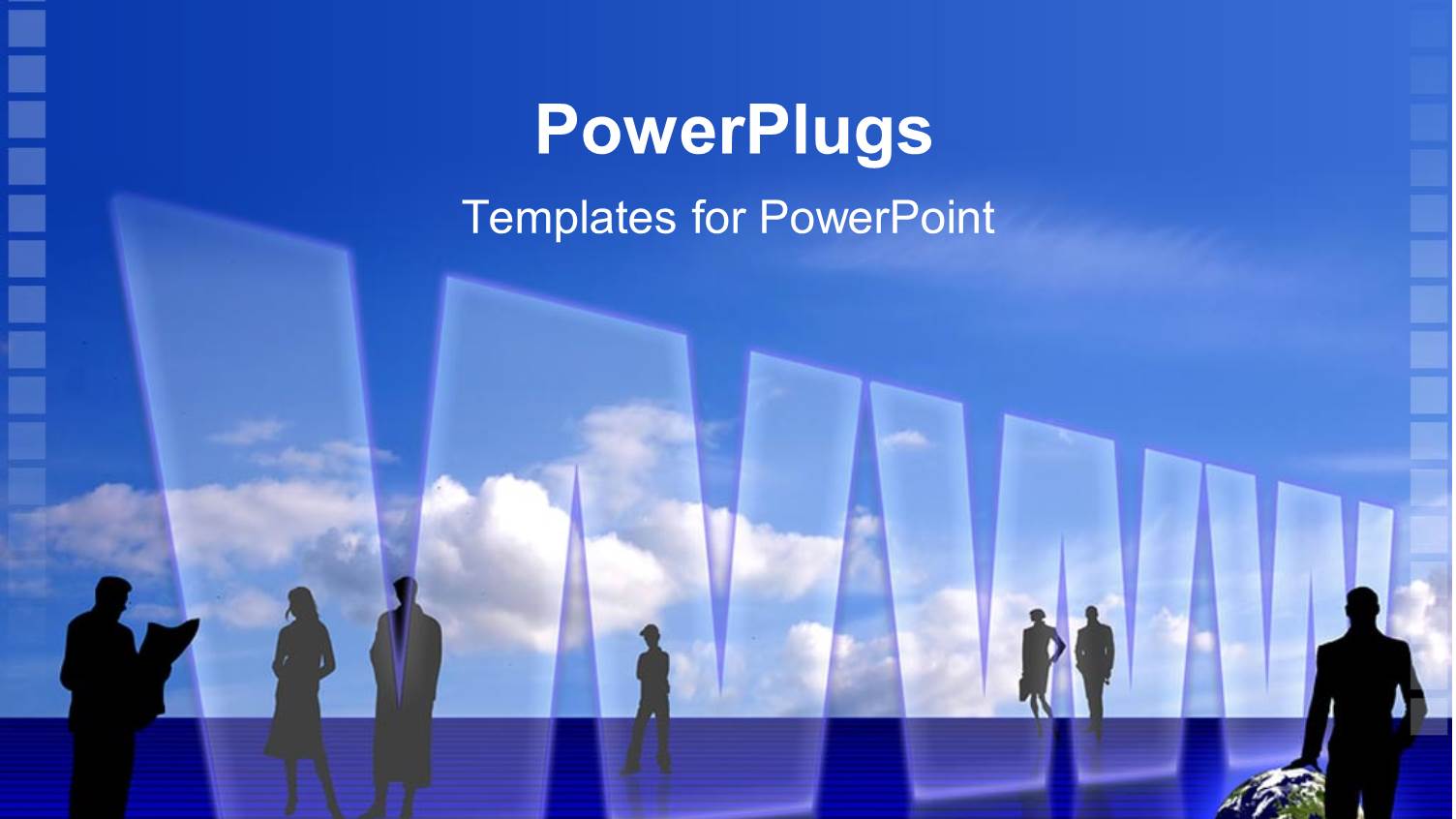 People Silhouette Around Www Letters and Silhouette Standing Against Globe