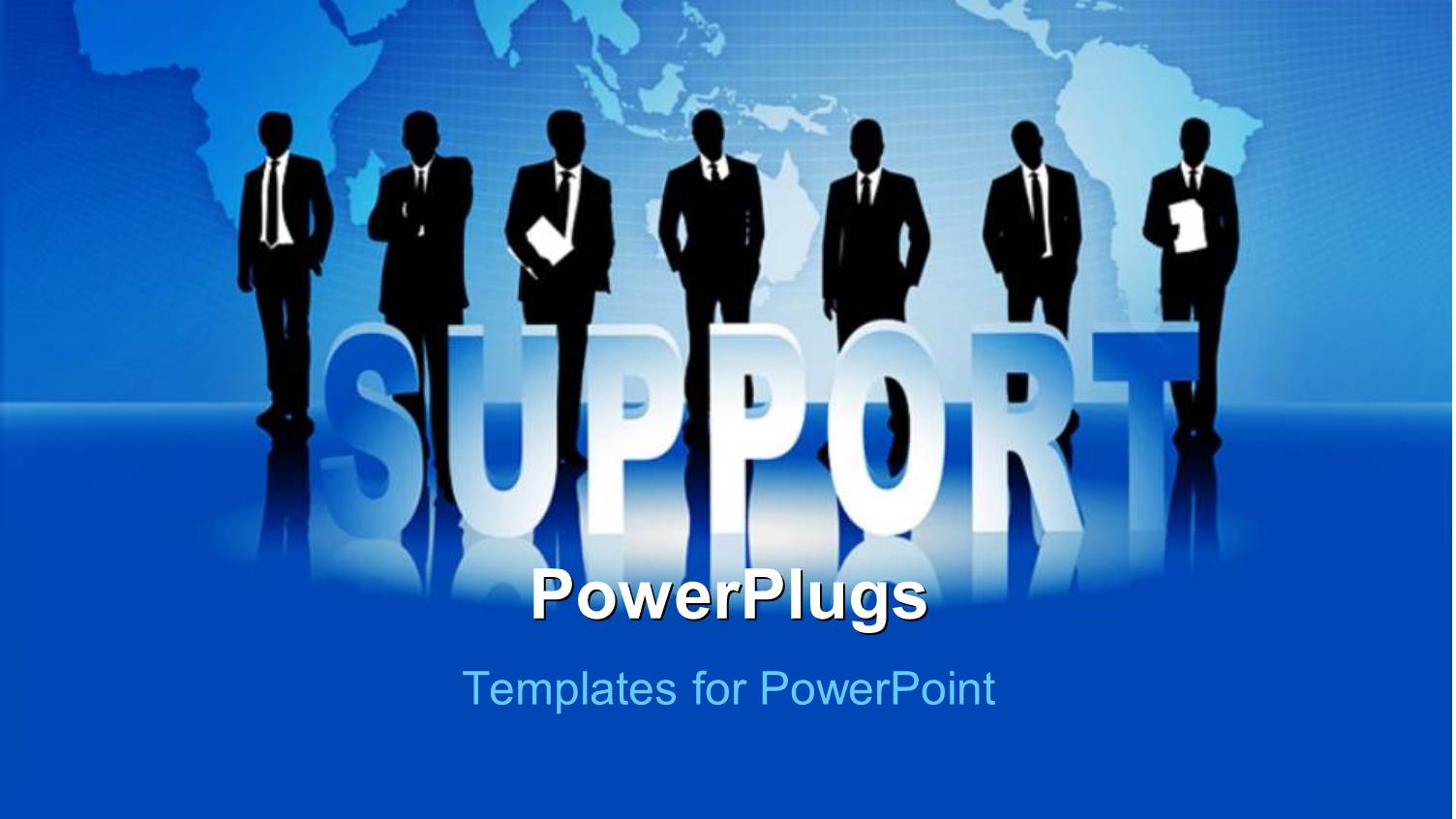 People Standing on Blue Surface Over World Map in Background