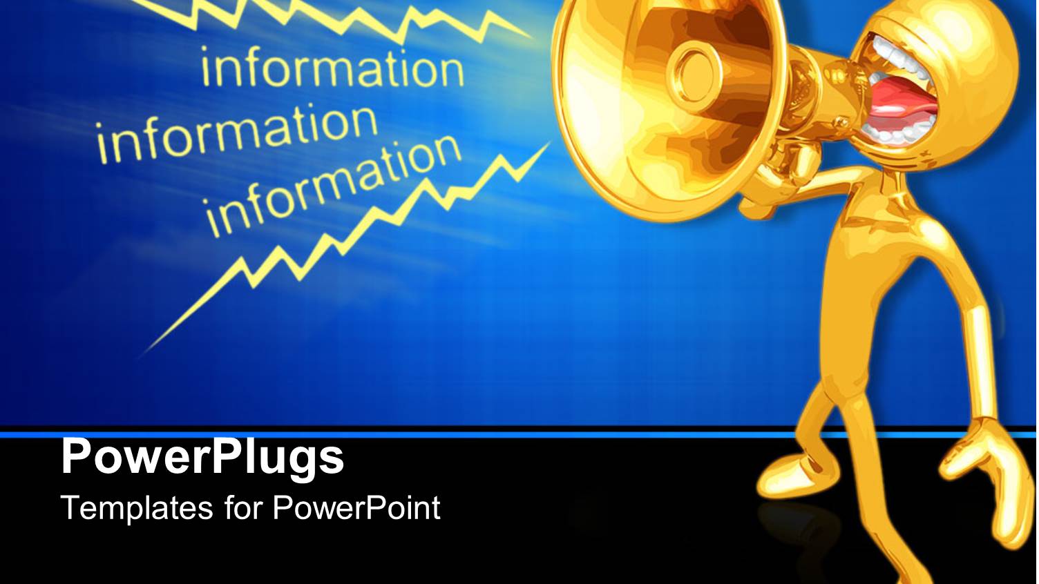 a Person Announcing Information with Blue Background