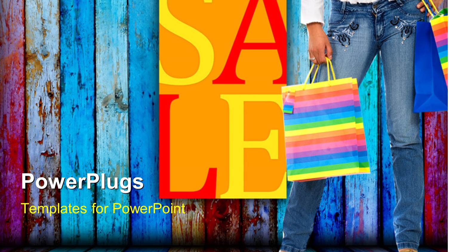 a Person with a Bag and the Word Sale