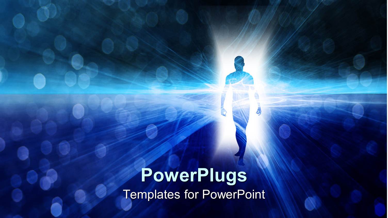 a Person with Bluish Background and Shine