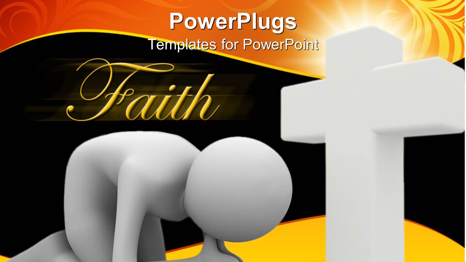 a Person Bowing in Front of the Holy Cross