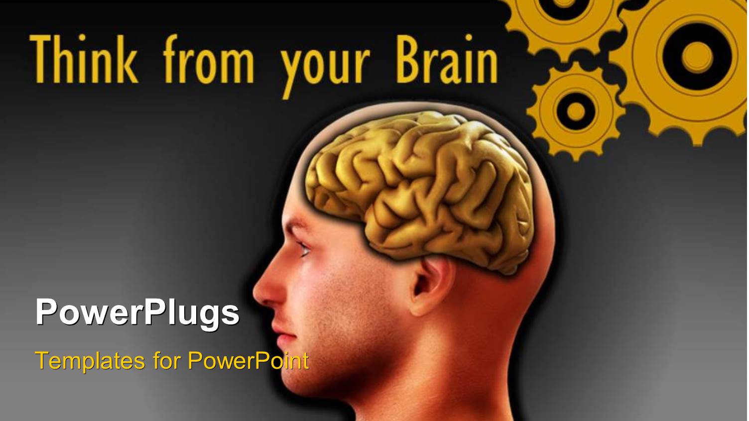 a Person Brain with a Number of Gears in Background