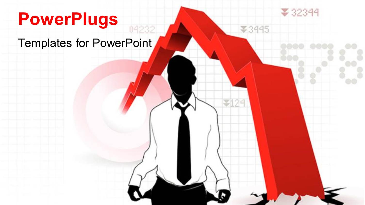 a Person who is Broke and the Sign of Recession in Background