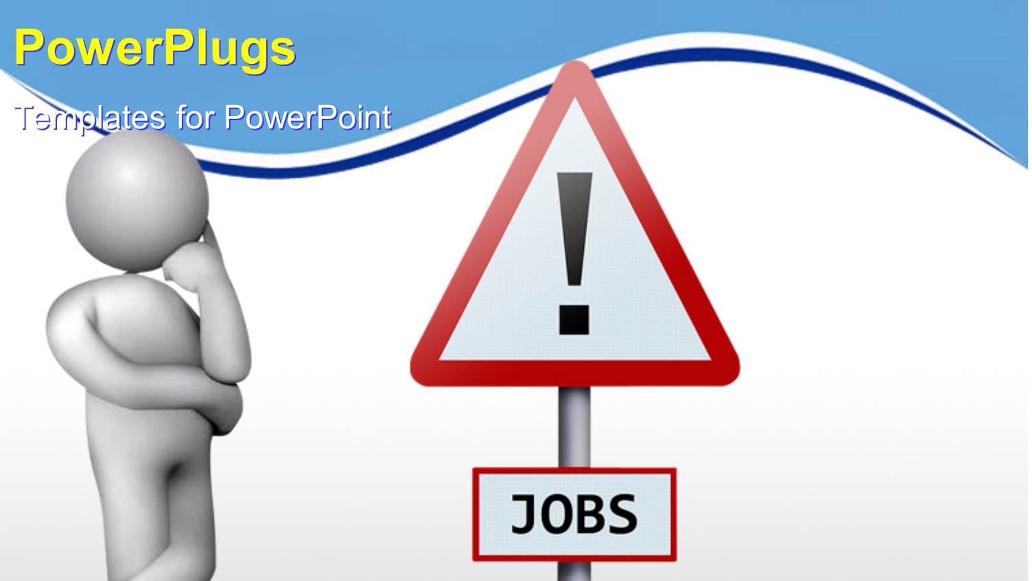 a Person with a Caution Sign and White Background