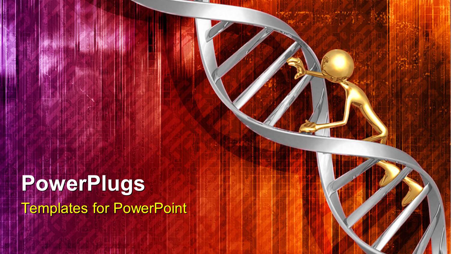 a Person Climbing on the DNA Structure