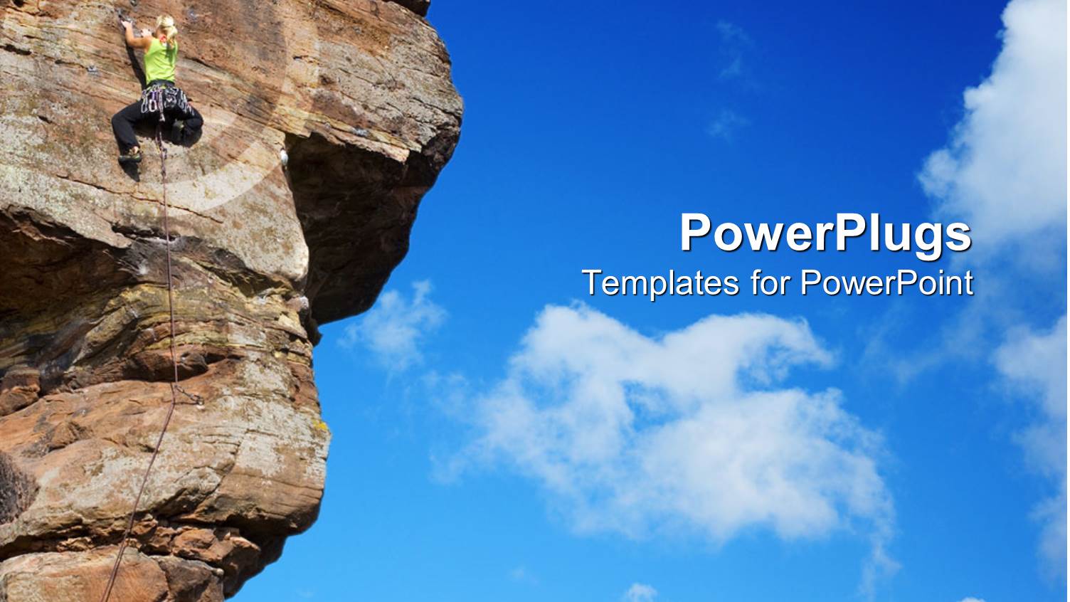 a Person Climbing the Mountain and is Being Highlighted