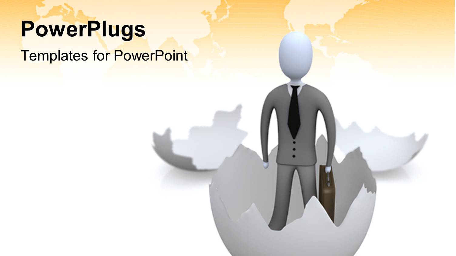 a Person Coming Out of an Egg with Map in the Background