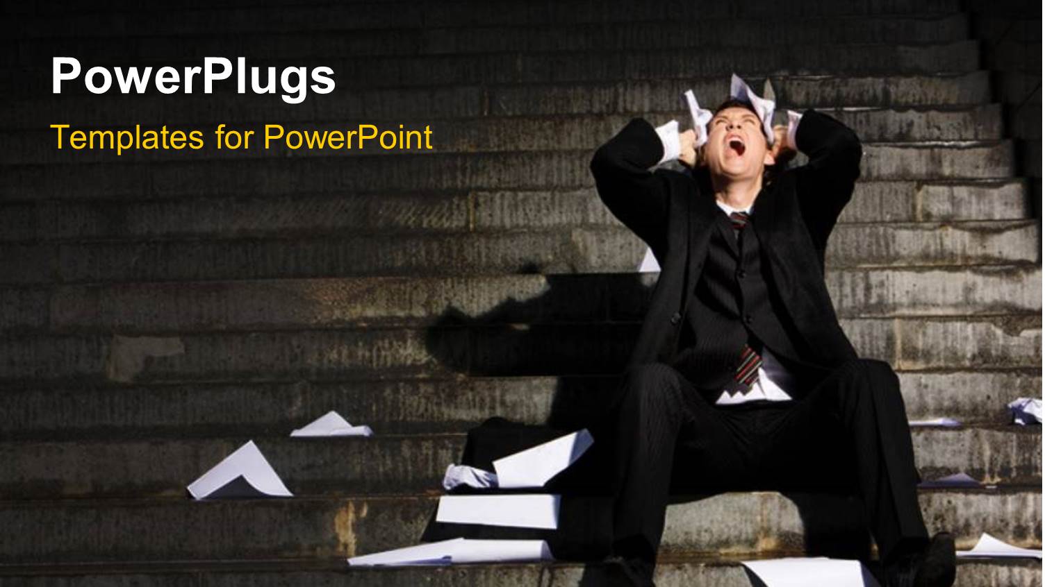 a Person Confused and Angry Sitting on the Stairs