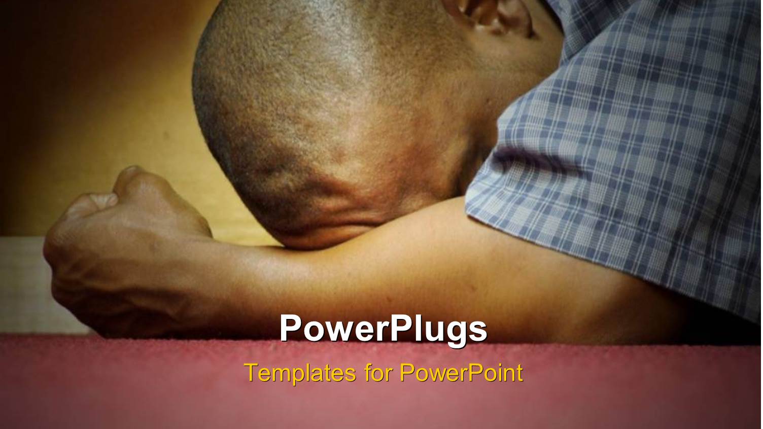 a Person Crying because of Disappointment with Yellowish Background