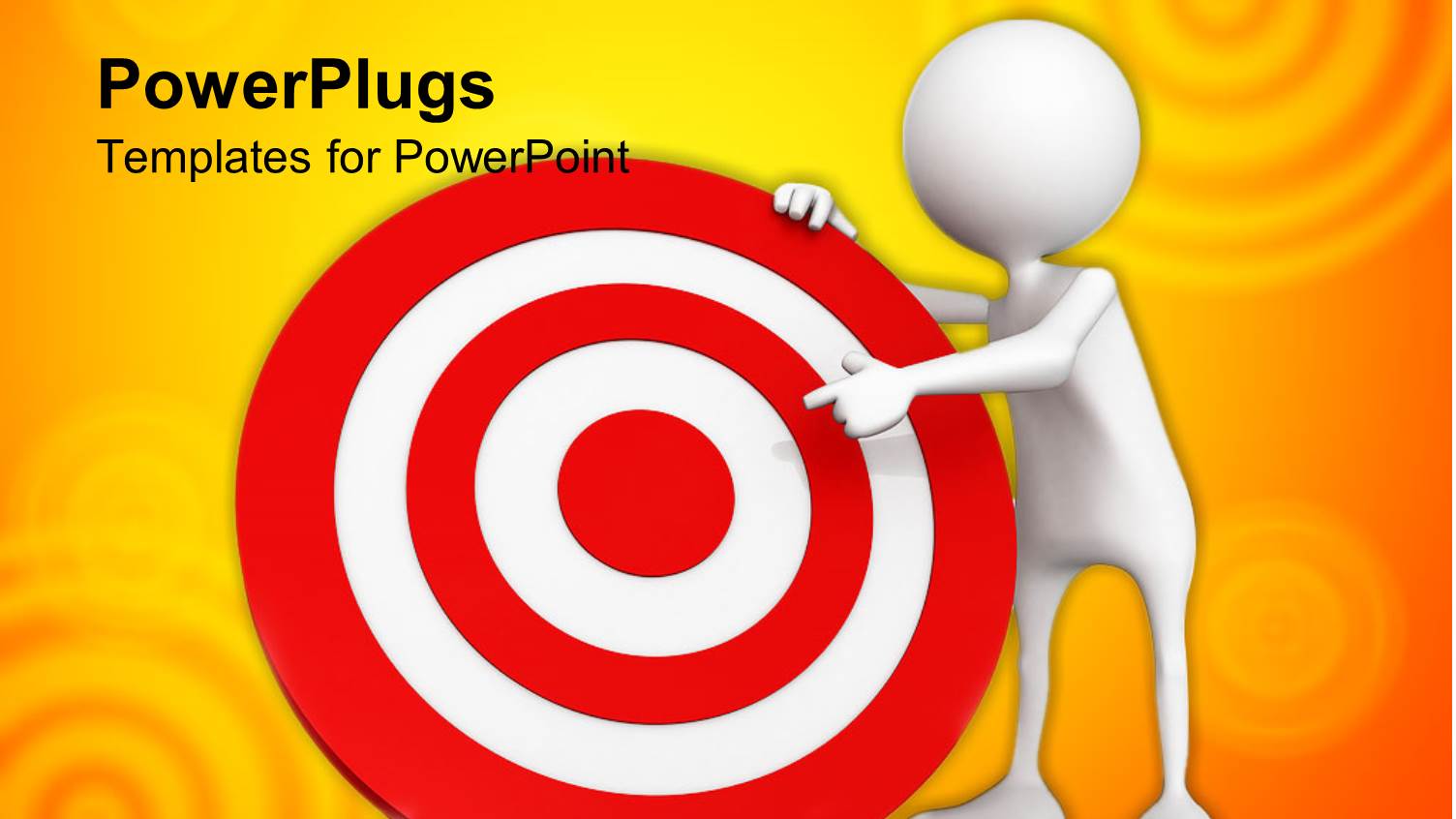 a Person with a Dartboard and Yellowish Background