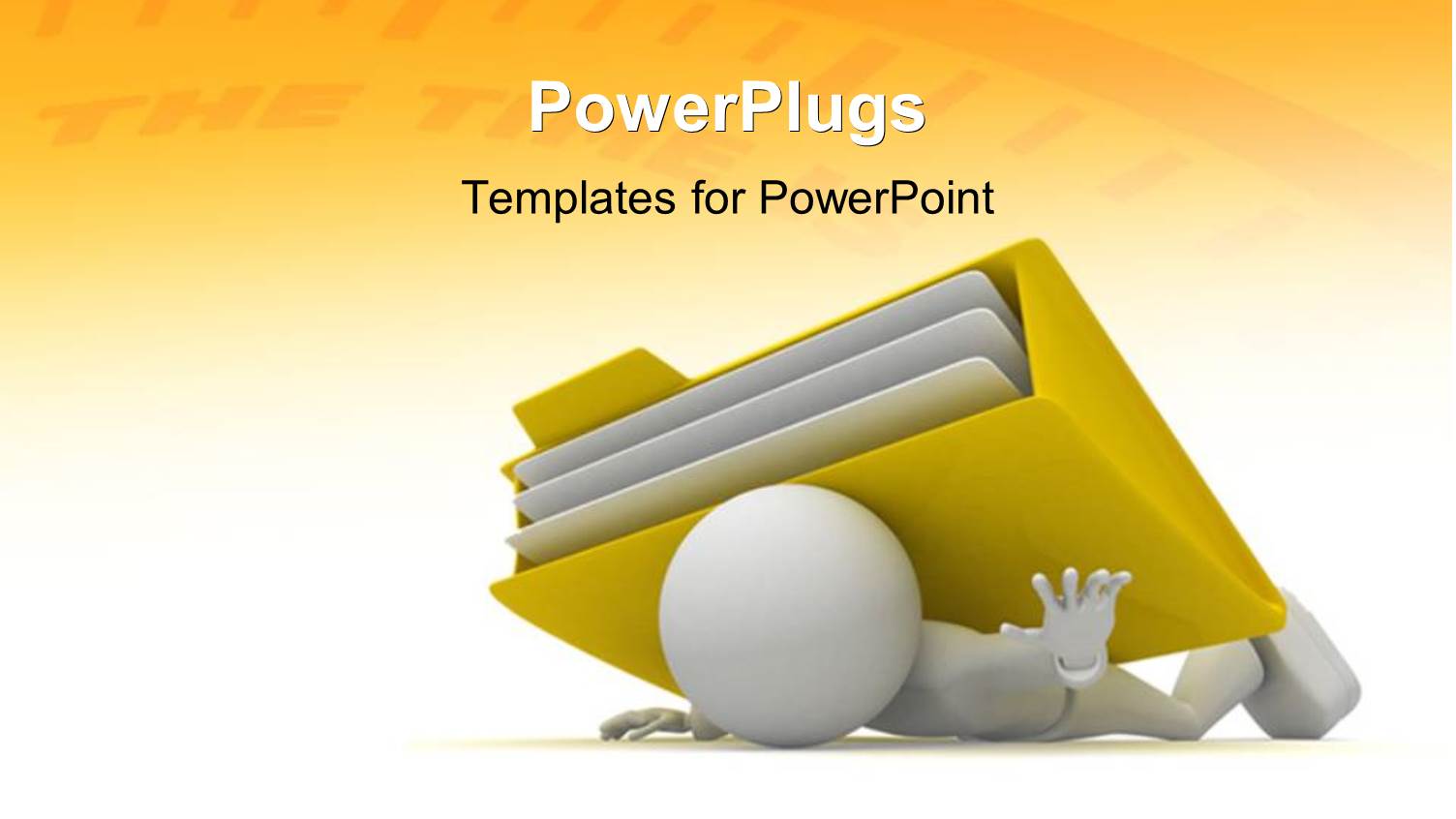 a Person with the File Folder and Yellowish Background