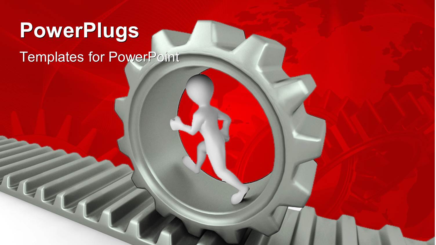 a Person in a Gear with Reddish Background