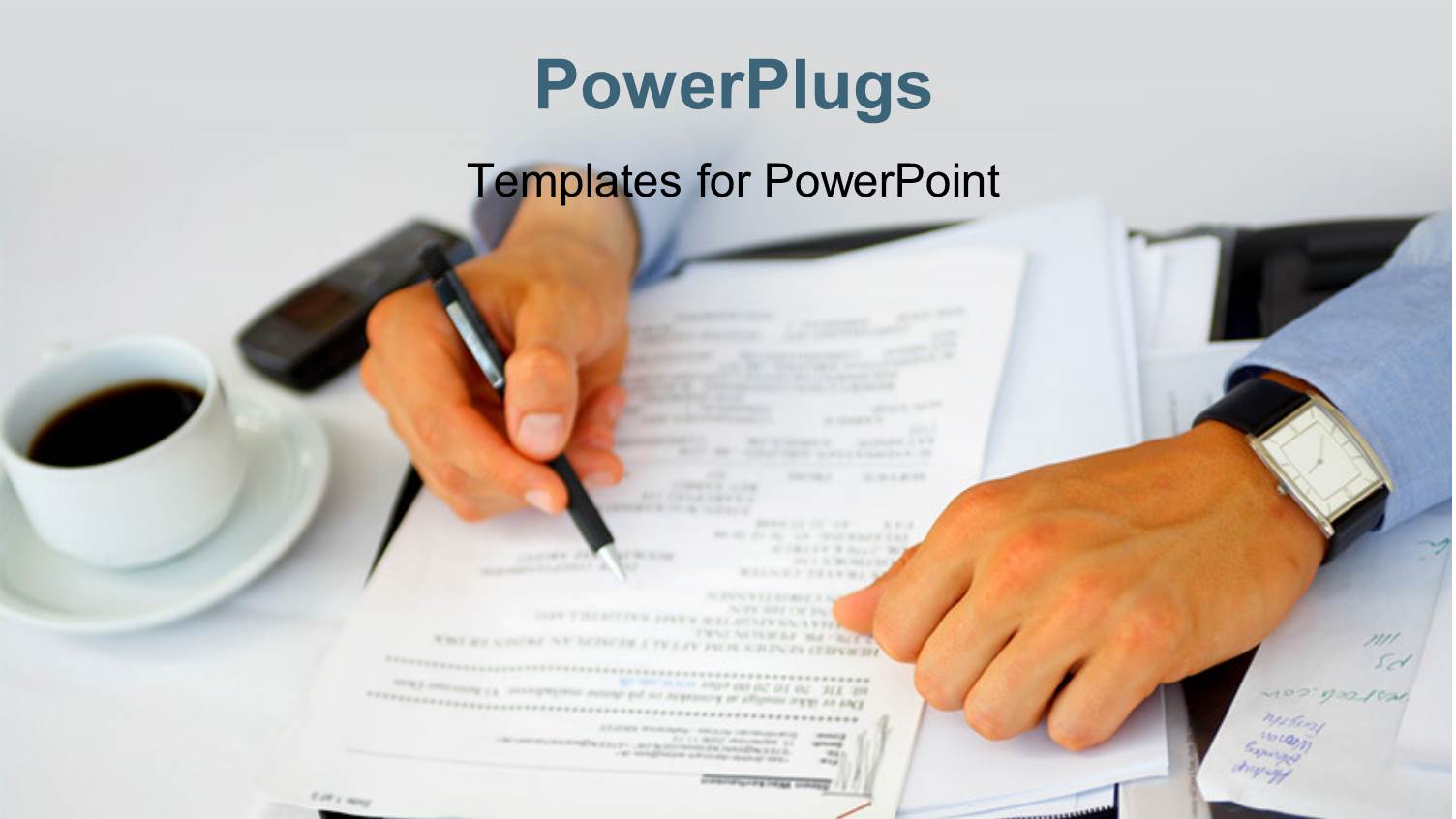 a Person Going to Sign the Papers with a Cup of Tea Alongside him