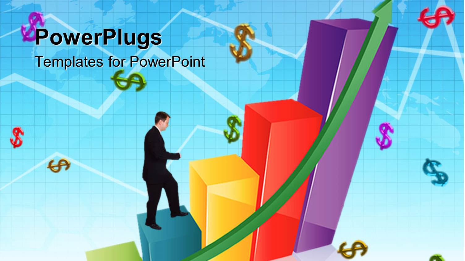 a Person Going Up on the Growth Graph