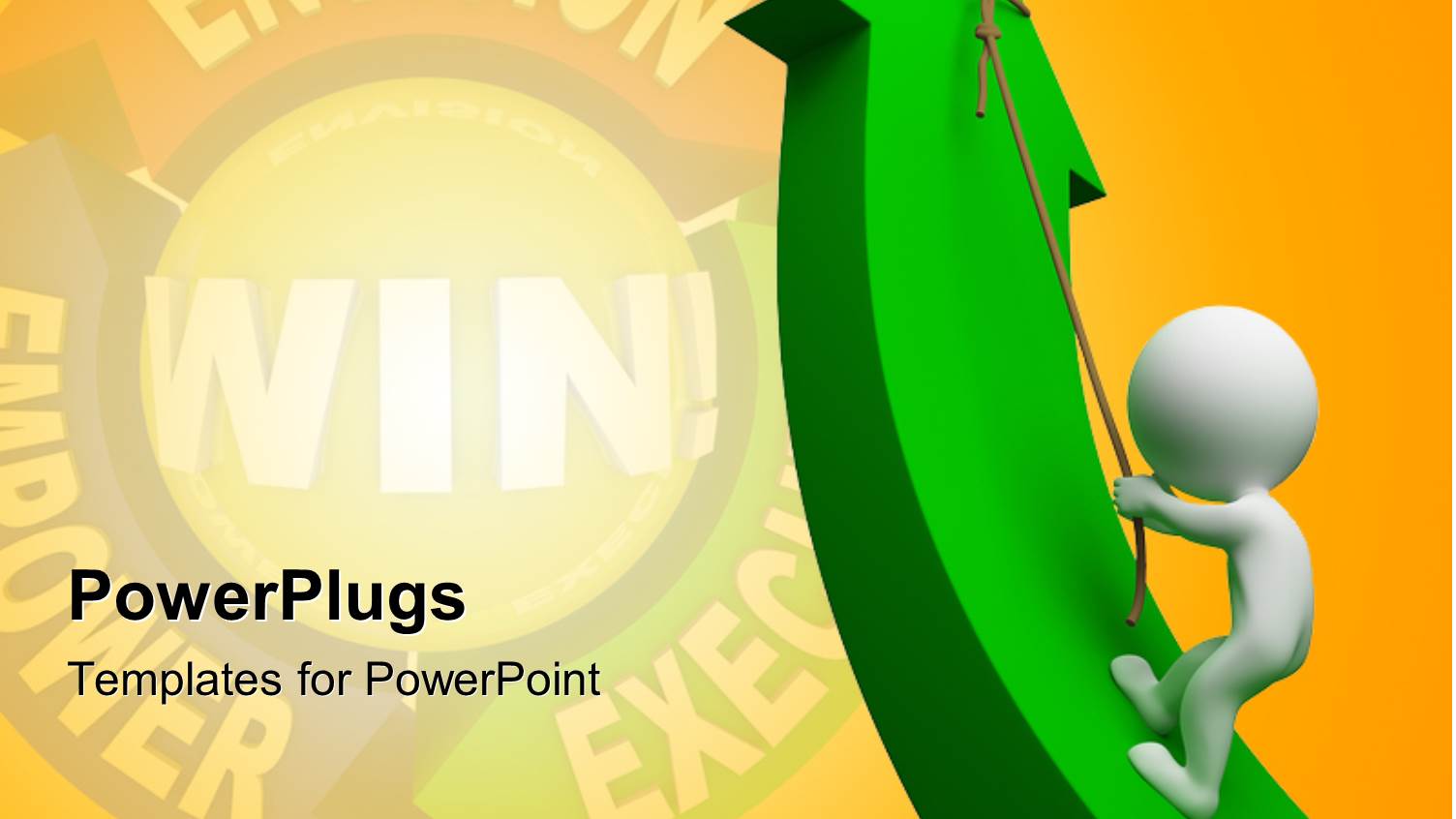 a Person with the Green Arrow with Yellowish Background