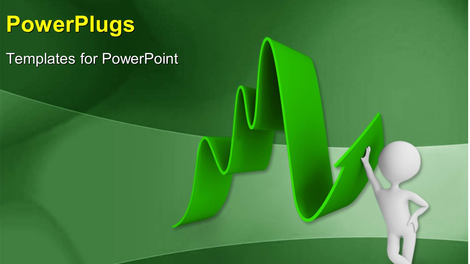 a Person with a Growth Arrow and Greenish Background