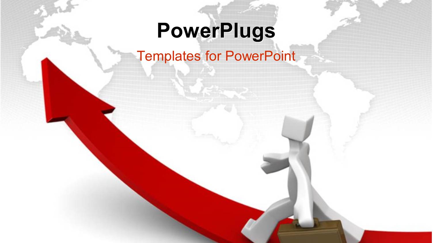 a Person on the Growth Arrow with Map in the Background