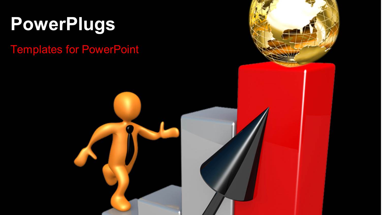 a Person with the Growth Bar and a Golden Globe at the End