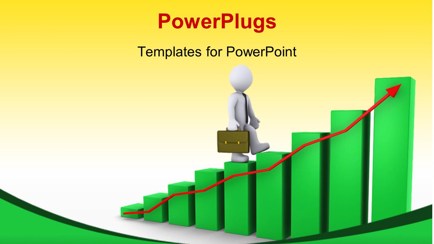 a Person with a Growth Bar and Yellowish Background