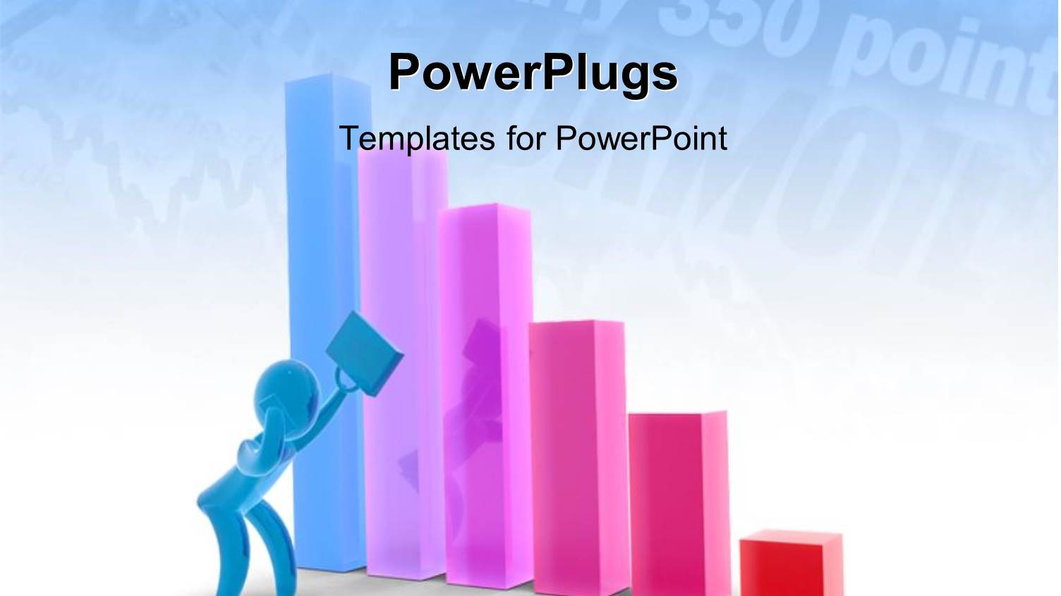 a Person with a Growth Table and Bluish Background