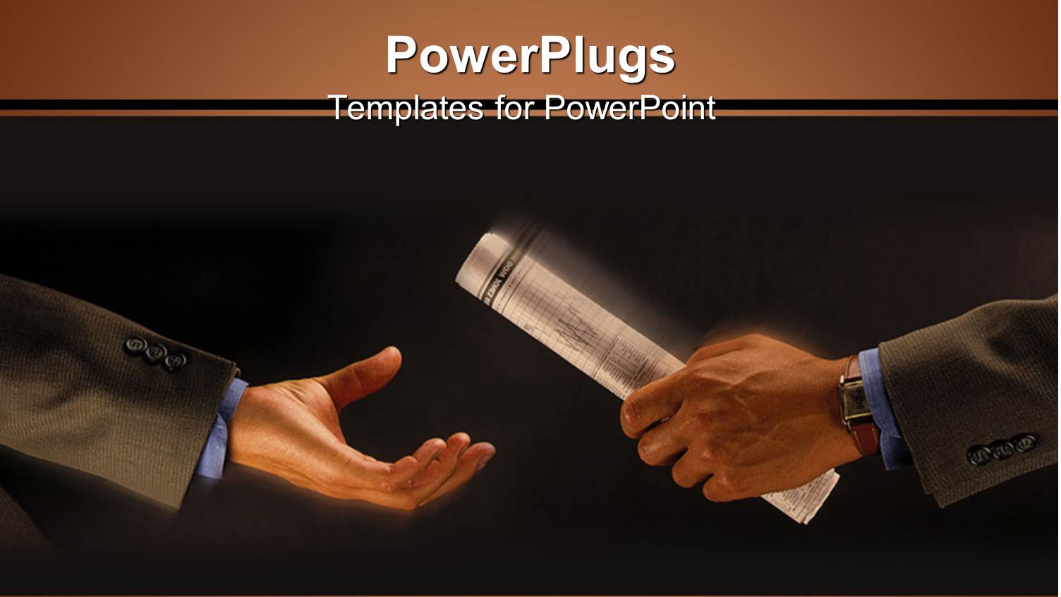 a Person Handing the Report to Another Person