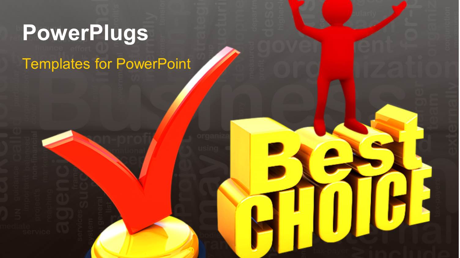 a Person Happy on the Best Choice with Grayish Background