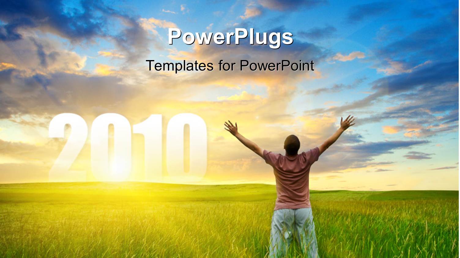 a Person who is Happy with a Number of Clouds in the Background