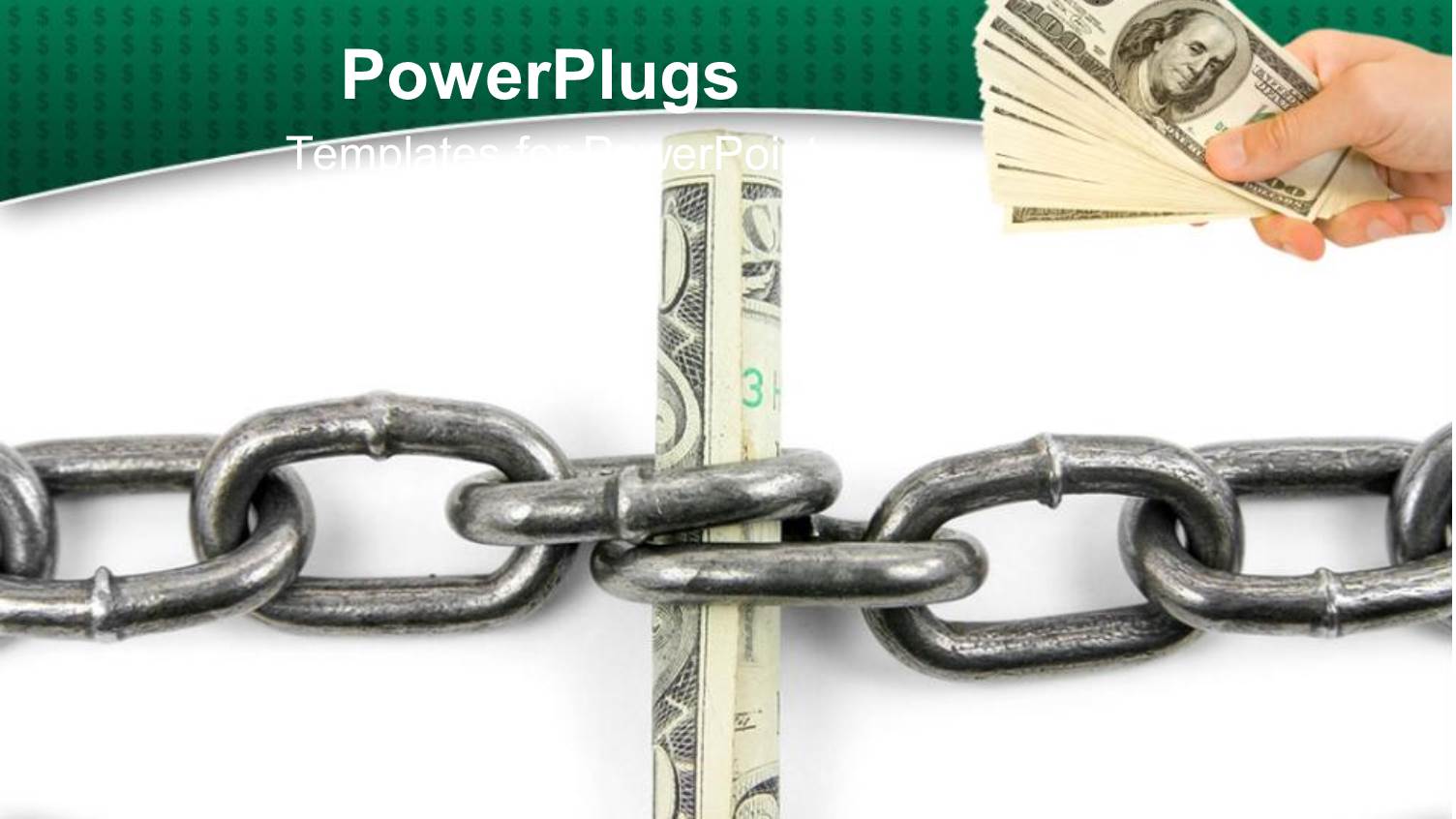a Person Holding a Bundle of Dollars with a Stainless Steel Chain
