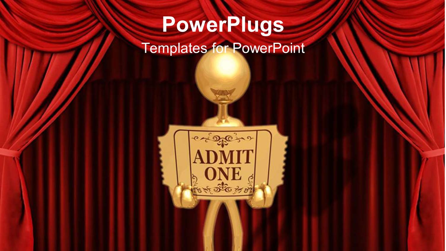 a Person Holding a Card with Stage in the Background