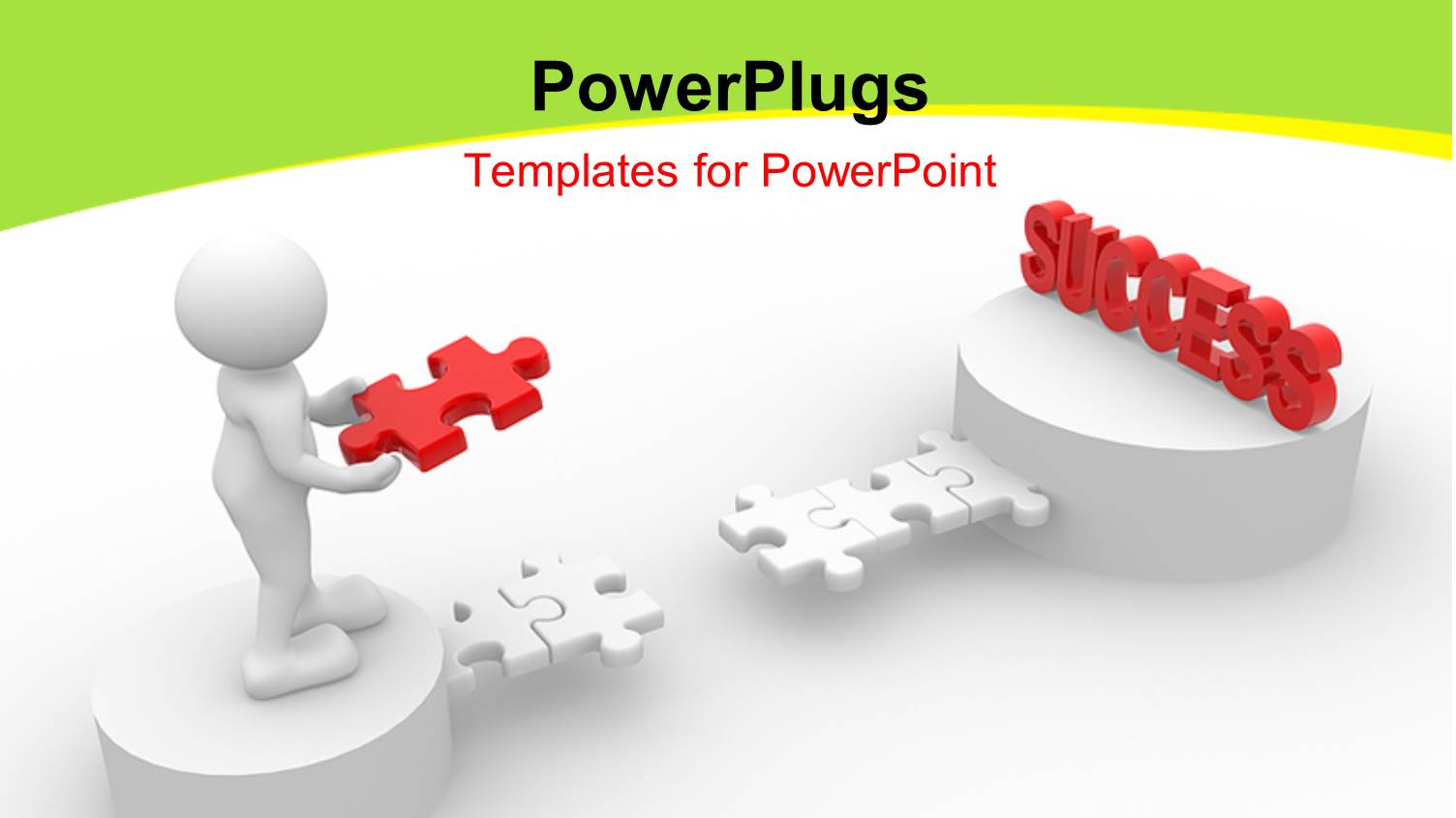 Person Holding Last Jigsaw Puzzle to Reach Success with White Color