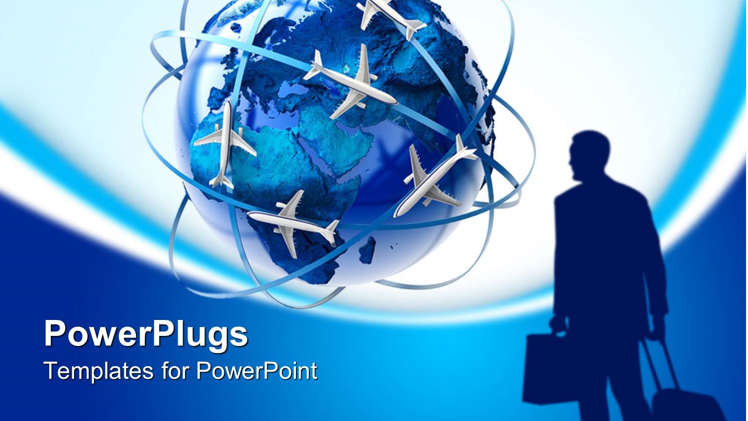 a Person Holding the Luggage while the Earth is Covered in Various Routes