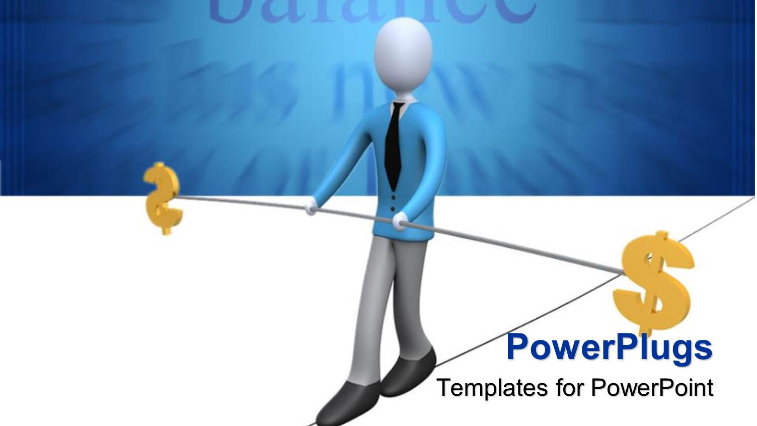 a Person Holding a Rod with Dollar Signs on Both Sides