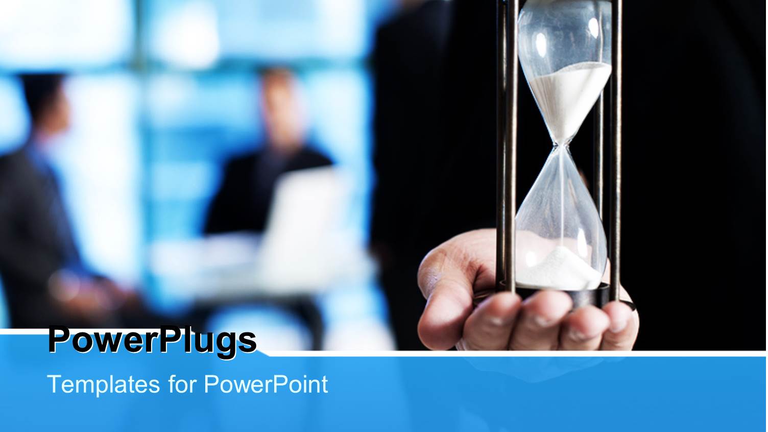 a Person Holding the Sand Glass with Blurred Background