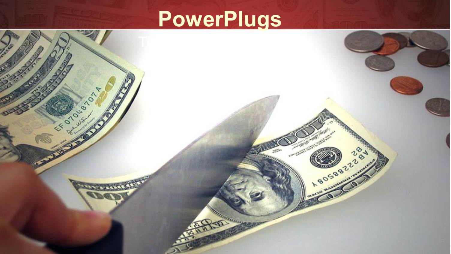 Person Holding Sharp Knife to Cut Hundred Dollar Bill