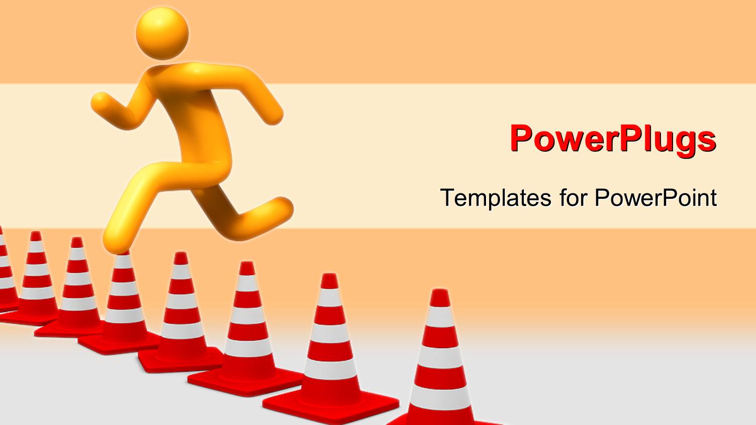 Person Jumping to Overcome Hurdle with Orange Color