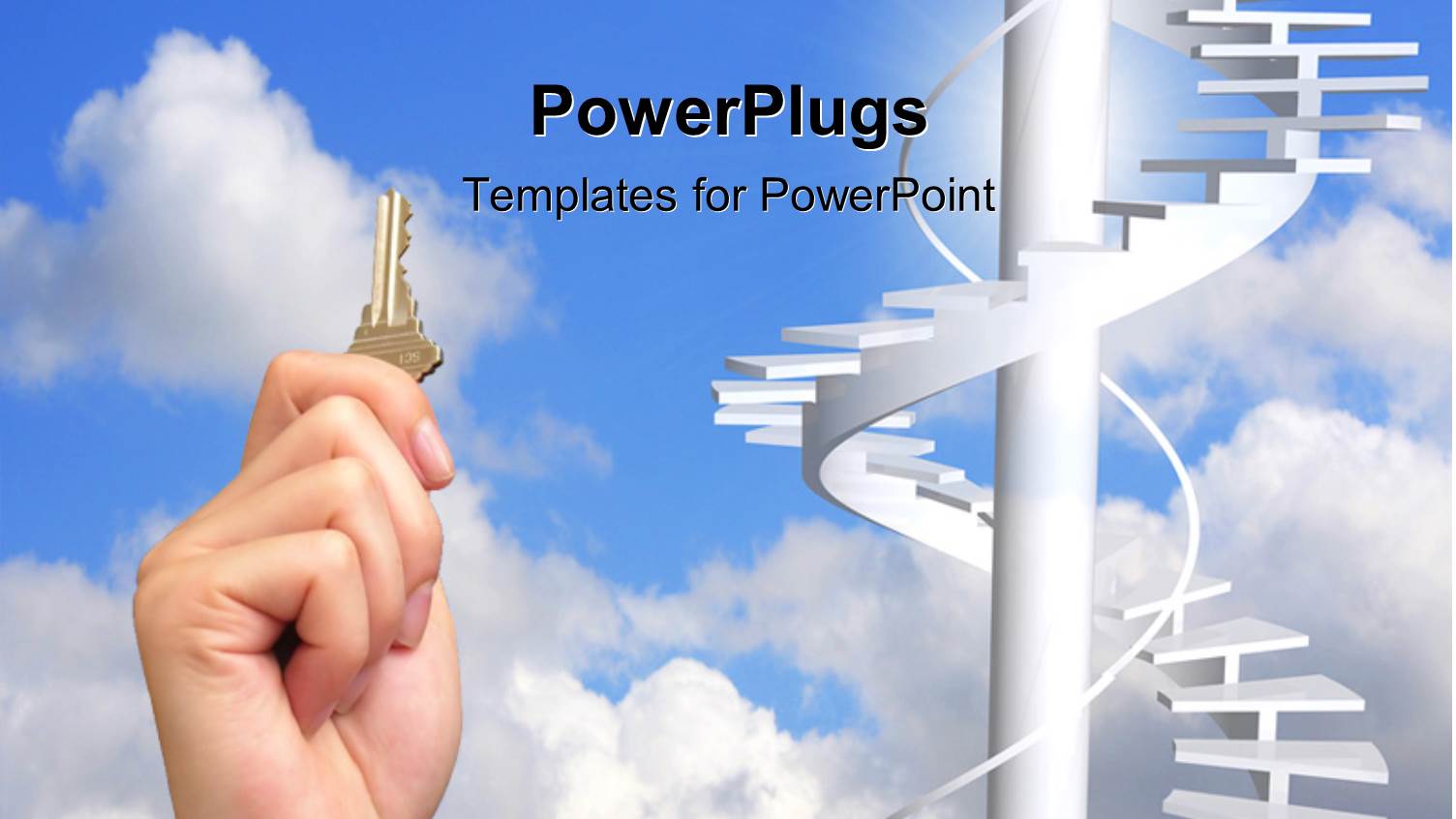 a Person with a Key and Stairs in the Background